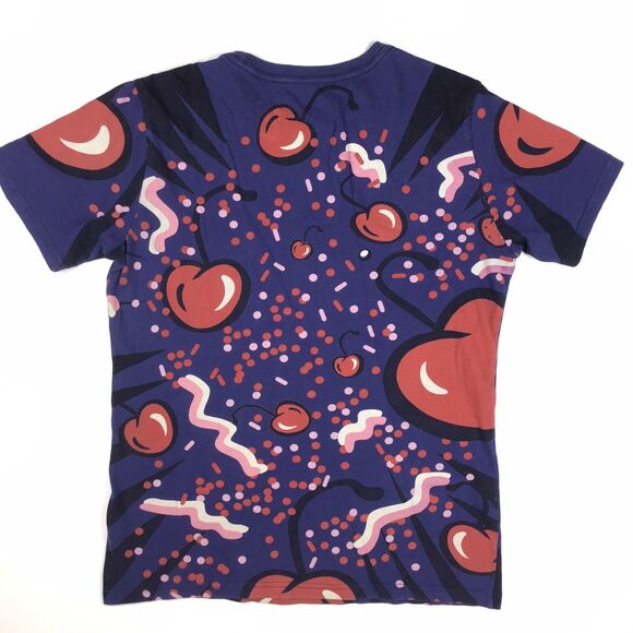Rare Original Y2k Pop Tart Cherry T-shirt S All Over Print Purple kidcore unisex - Picture 3 of 5